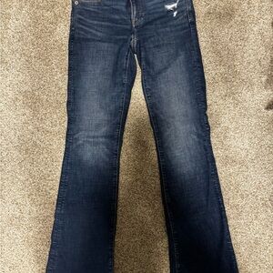American Eagle Outfitters Dark Blue Kick Boot Jeans